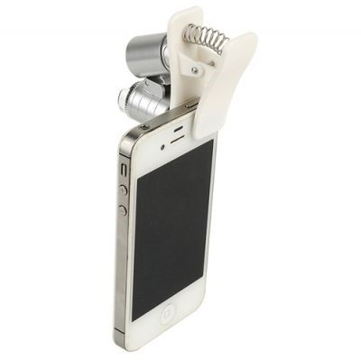 Lupa portátil  60X con LED para Celulares.